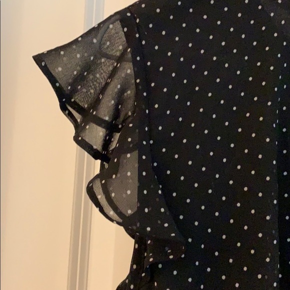 Who What Wear Tiered Polkadot Dress - Picture 3 of 6